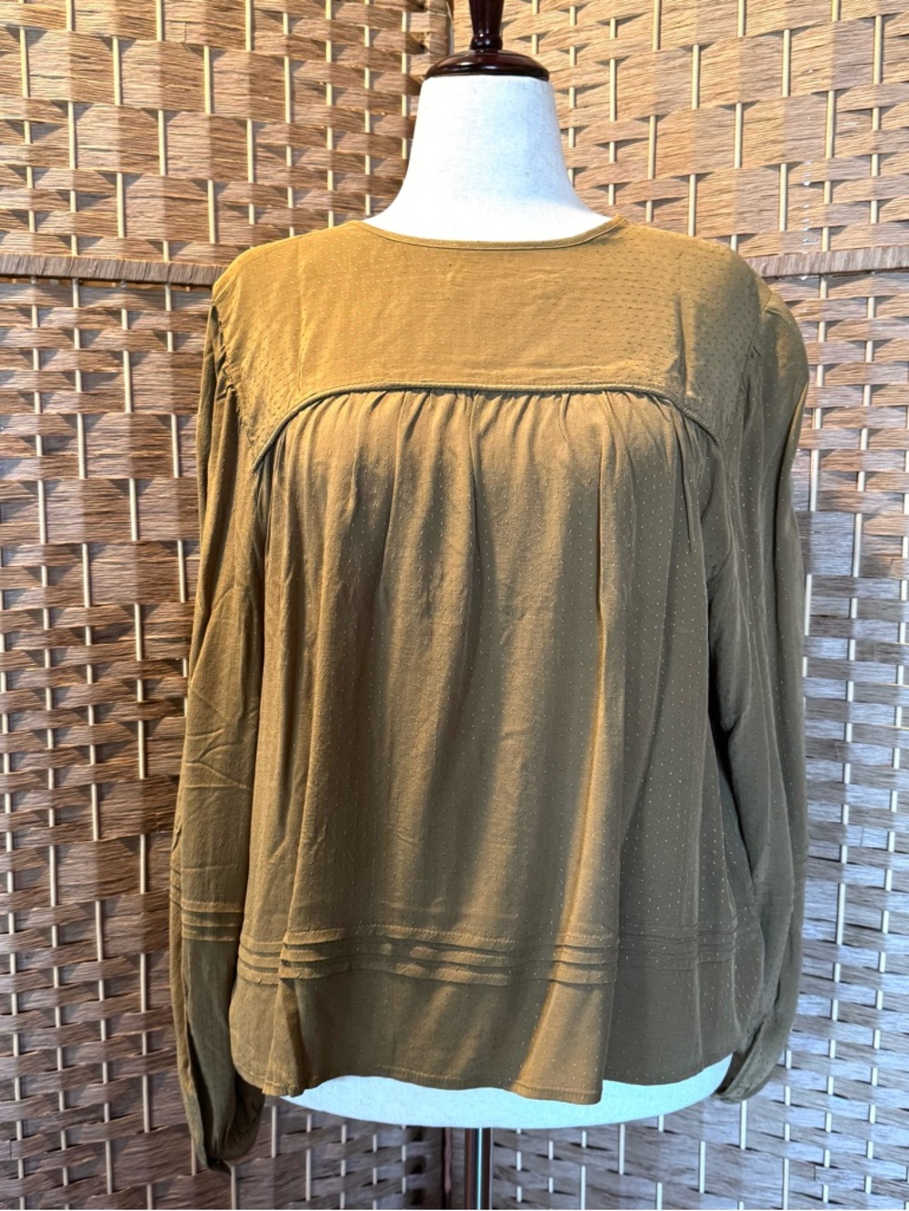 NWT Treasure & Bond harvest gold long sleeve blouse XL